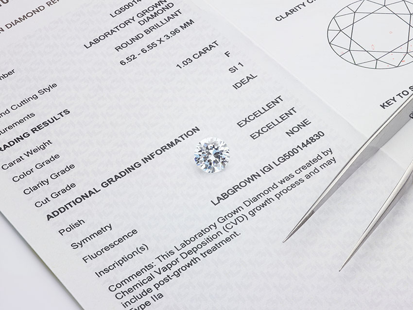 IGI sertifikat laboratorijskog dijamanta